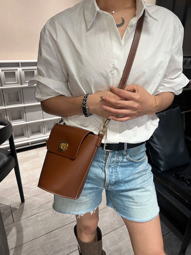 Mini Leather Duffle Bag