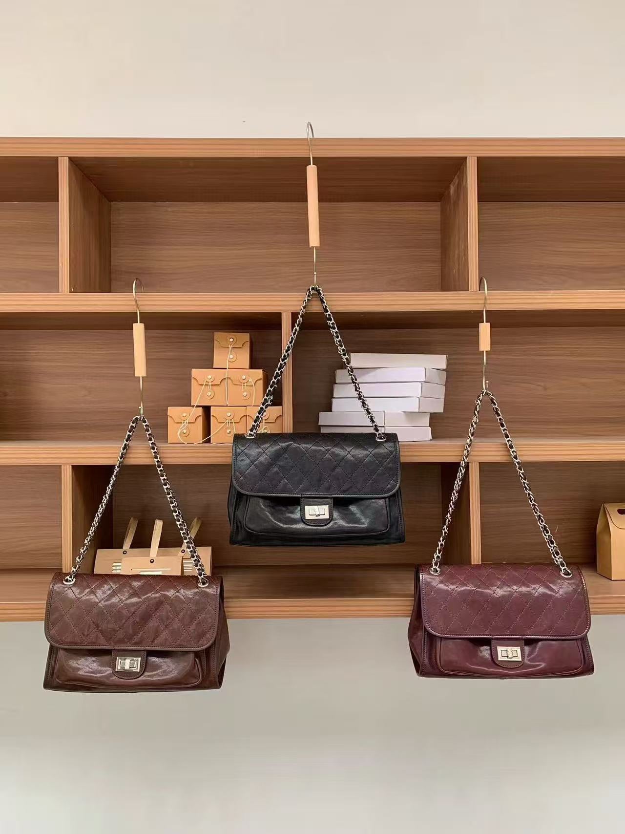 Luxury Quilted Flap Shoulder Bag with Chain Strap