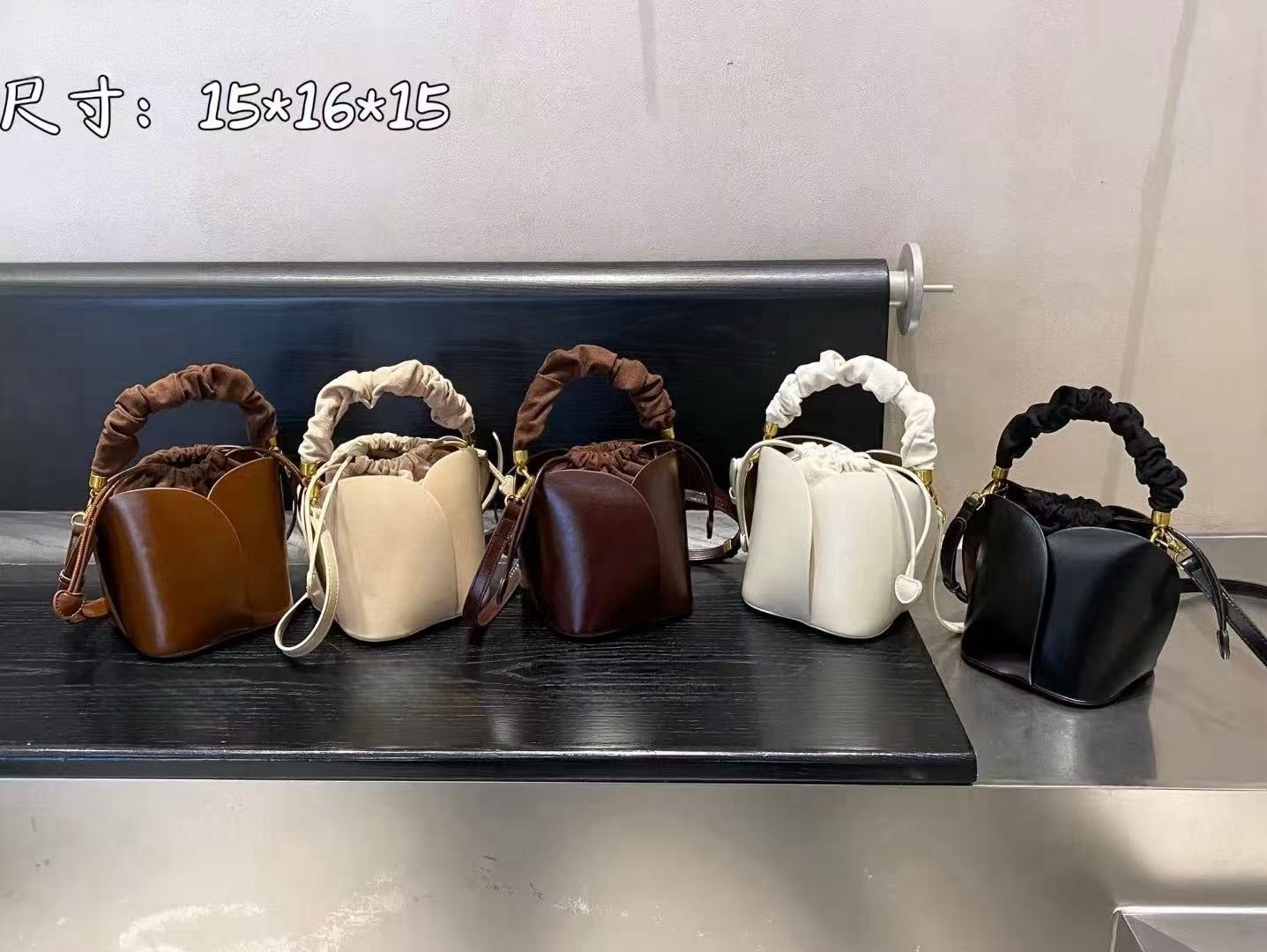Mini Scrunch Handle Bucket Bag