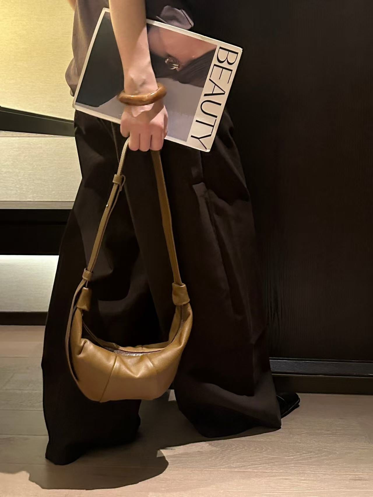 Leather Mini Horn Bag