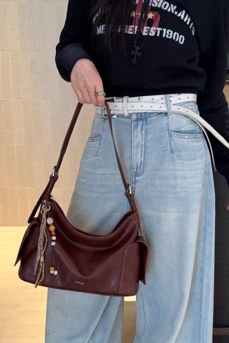 Chestnut Cocoa Pocket Shoulder Bag