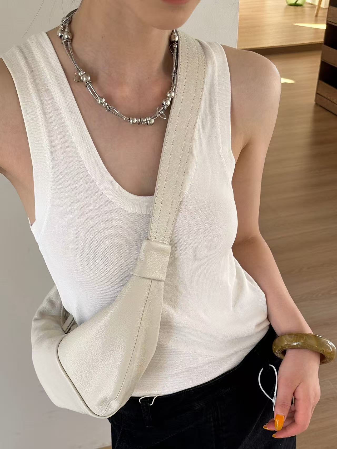 Leather Mini Horn Bag