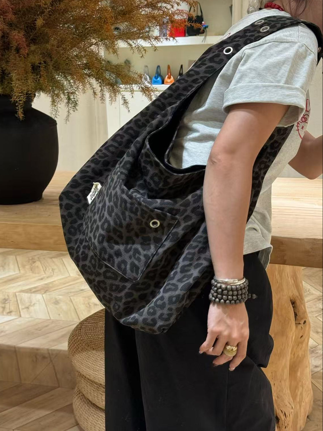 Leopard Print Shoulder Bag