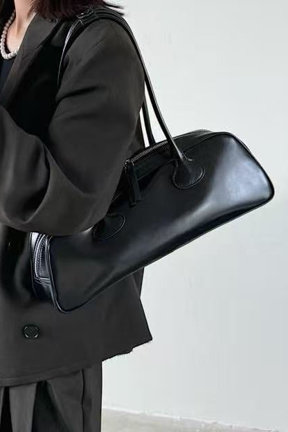 Baguette Leather Shoulder Bag