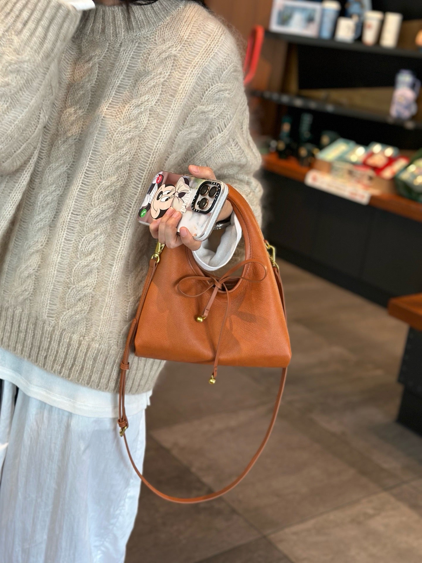 Mini Bow Handbag with Crossbody Strap